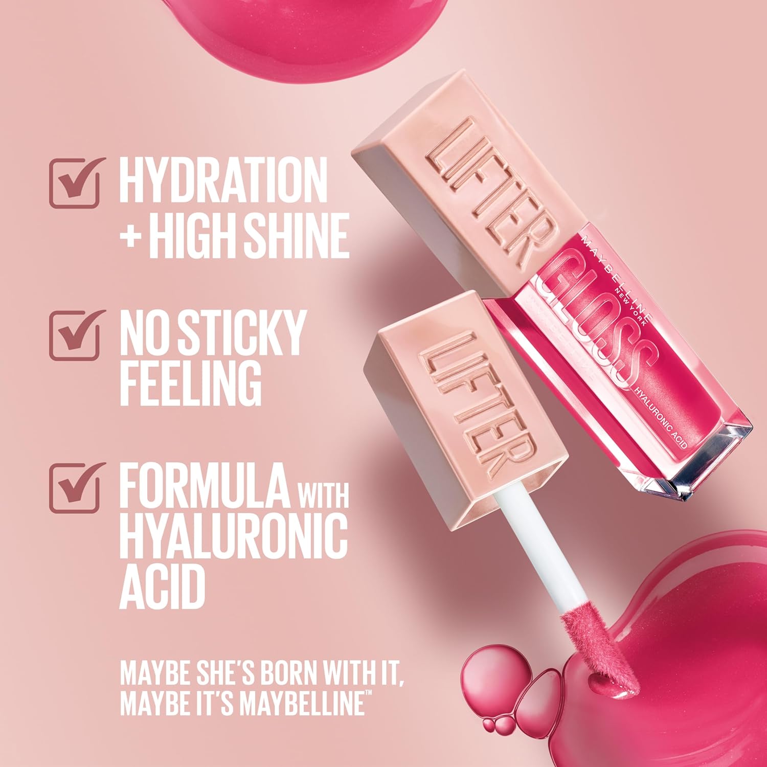 Maybelline Lifter Gloss, Hydrating Lip Gloss with Hyaluronic Acid, Ice, Pink Neutral, 0.18 Ounce - Image 4