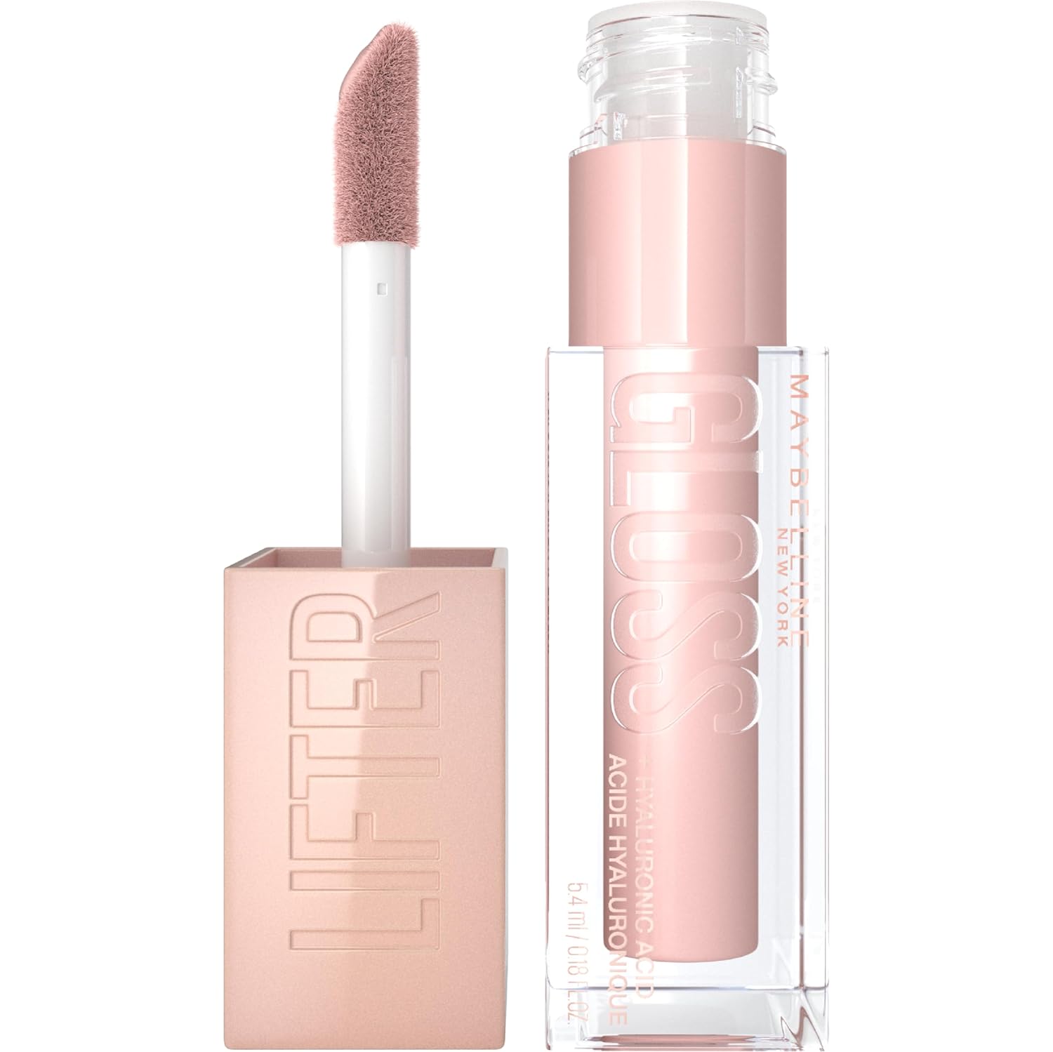Maybelline Lifter Gloss, Hydrating Lip Gloss with Hyaluronic Acid, Ice, Pink Neutral, 0.18 Ounce - Image 2