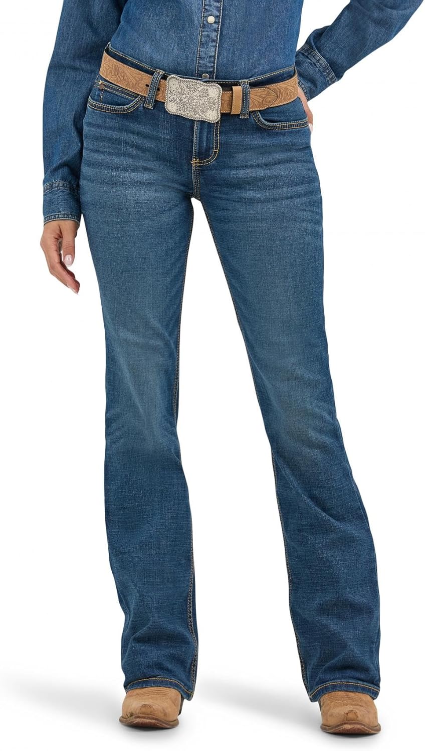 Wrangler Women's Cash Mid Rise Vented Hem Ultimate Riding Jean - Image 2